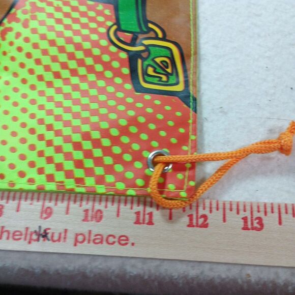 2007 Scooby Doo Cinch Bag 11x12 Kids Nylon Backpack Daypack NWT Cartoon Green - Picture 8 of 15